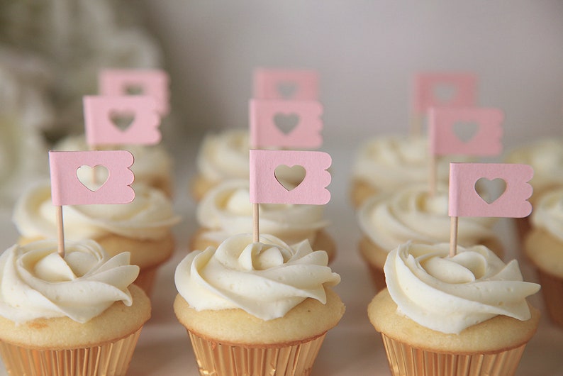 MINI Cupcake Toppers / Wedding Cupcake Toppers / Decor / Etsy