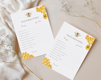 Baby Shower Game, Bee Theme,  What will it bee, Gender Neutral