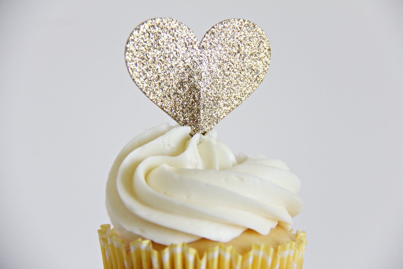 Wedding Cupcake Toppers Heart Shaped Cupcake Toppers Etsy UK