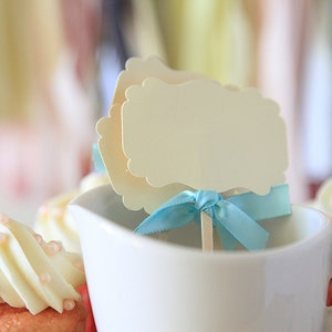 It's a Boy, Baby shower, Cupcake toppers, Light blue, Cupcake favors, 12 cupcake toppers per set image 5