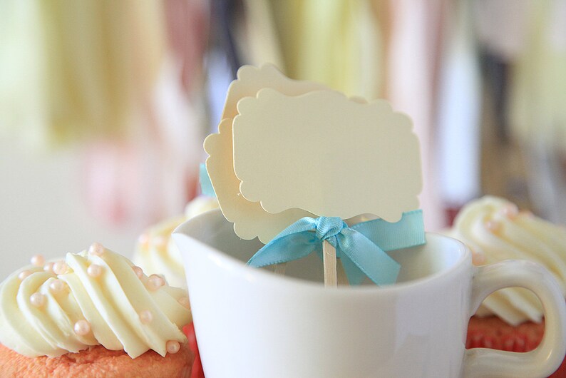 It's a Boy, Baby shower, Cupcake toppers, Light blue, Cupcake favors, 12 cupcake toppers per set image 5