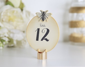 Bee Theme Table Numbers: Vintage or Modern