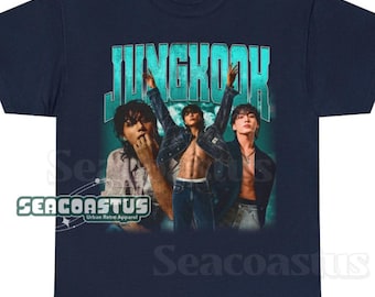 Jungkook BTS T-Shirt, Retro 90's Graphic Tee, Kpop Fan Apparel
