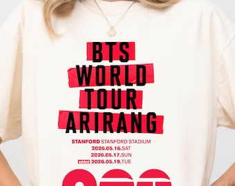 Camiseta Arirang del Estadio Stanford de la Gira Mundial de BTS, Camiseta con Gráfico Arirang