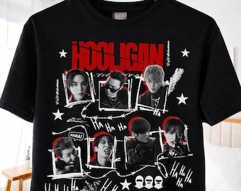 Camiseta gráfica BTS Hooligan Arirang, estilo Kpop streetwear inspirado en Jungkook