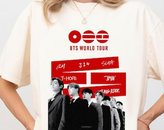 BTS Arirang World Tour Graphic Tee, Vintage Kpop Suit Edition, Comfort Cotton Shirt