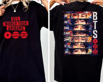 Camiseta Arirang de la gira mundial de BTS, diseño de Jungkook, ropa para fans del Kpop.
