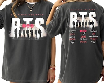 Camiseta BTS The Kings Are Back, Merchandising minimalista de Kpop, Regalo para fans de ARMY
