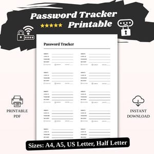 Password Tracker | Minimalist Login Log with 2FA Status & Security Checkboxes