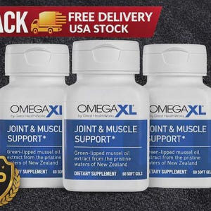Omega XL Joint & Muscle Support Supplement, 3 Pack, Green Lipped Mussel Oil