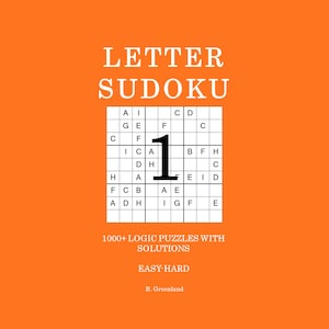 1080 Letter Sudoku Puzzles | Wordoku Digital Download | Quiet Hour Logic Puzzles