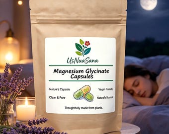 Magnesium Glycinate 1000 mg pro Portion | 90 Vegane Kapseln | Cheliertes Magnesium für eine hohe Aufnahmefähigkeit