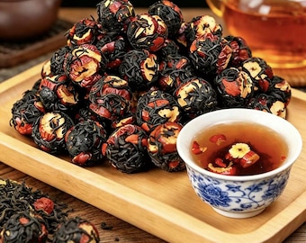 Four Treasures Dragon Pearl Tea Fruit Black Tea Blend