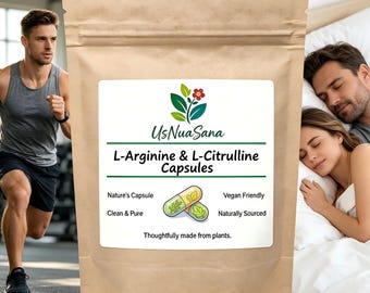 L-Arginin & L-Citrullin 200 Kapseln | Männer Wellness | Natürliche Ausdauerleistung unterstützen | Vegan