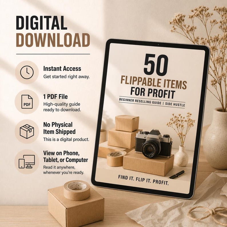 Flippable File 50 Flippable Items for Profit | Beginner Reselling Guide | PDF Digital ...