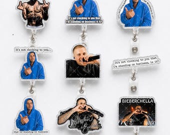 Justin Bieber Badge Reel, Bieberchella Live DAISIES Coachella 2026 Retractable ID Holder, Coachella Inspired Fan Merch, Nurse ID Holder