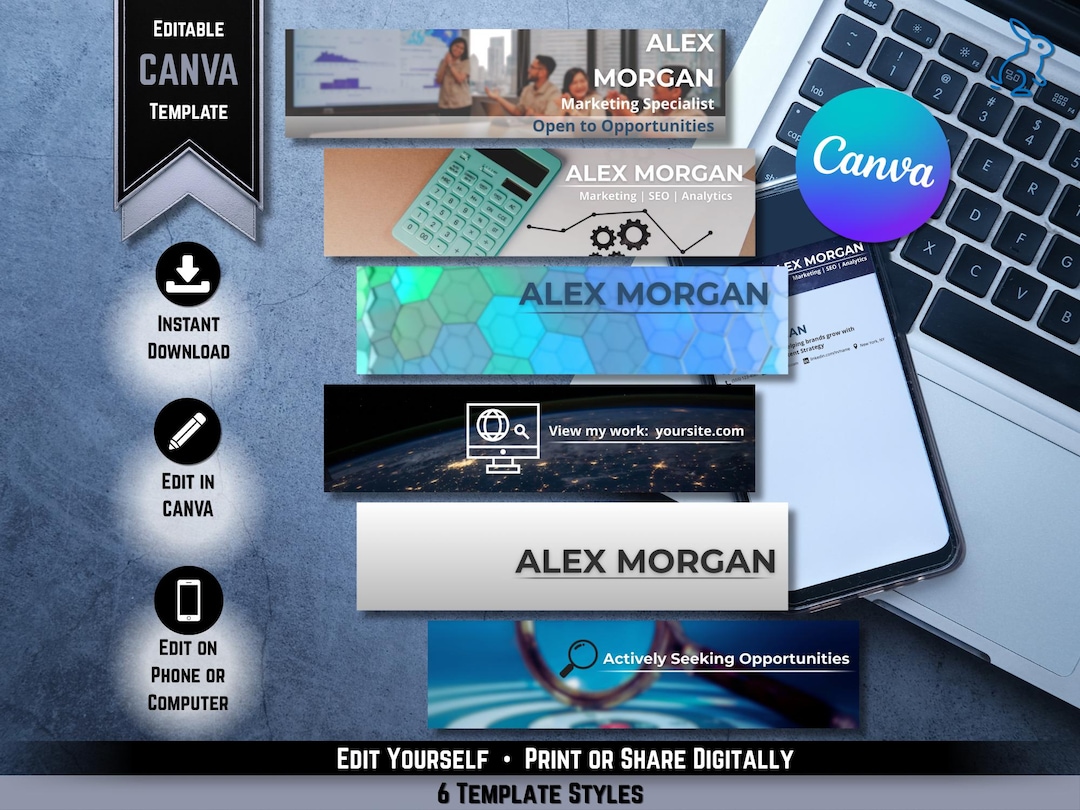 Canva Linkedin Banner Templates | Professional Job Seeker(digital ...