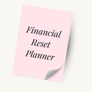 Financial Reset Planner | Monthly Budget, Debt, Savings Tracker (PDF Download Printable)