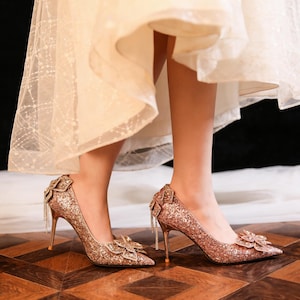 Rose Gold Prom Shoes - Etsy