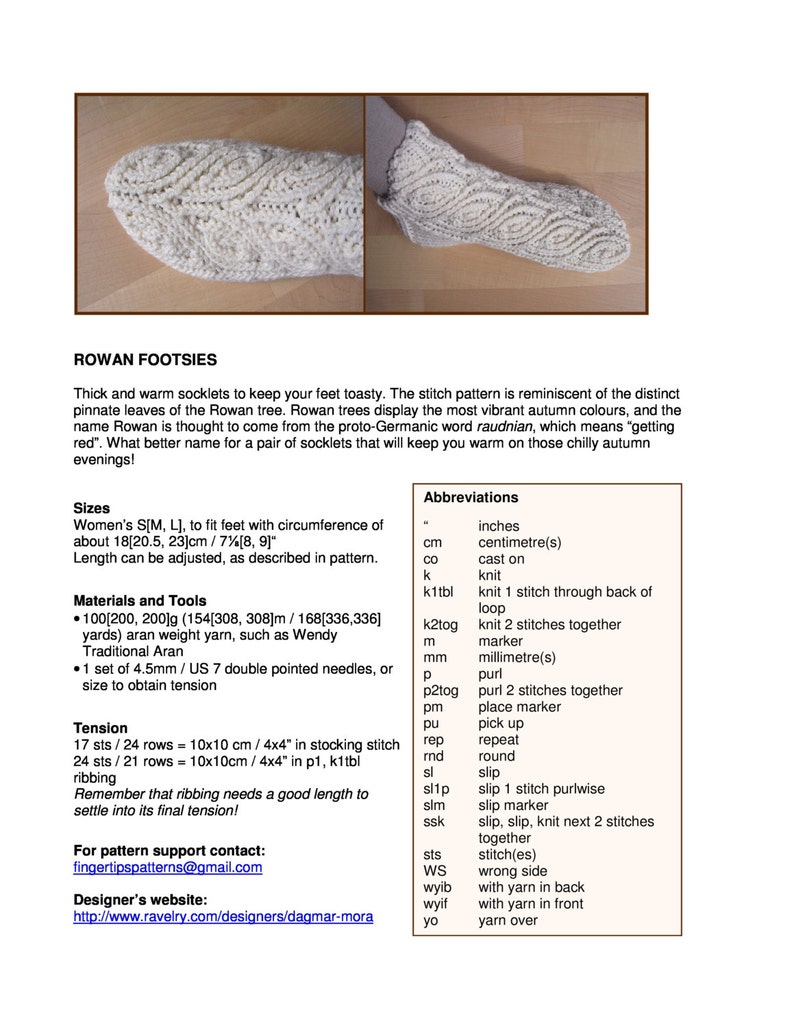 Rowan Patterns Pdf Rowan Footsies (PDF Knitting Pattern) - Etsy
