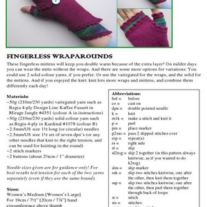 Fingerless Wraparounds PDF knitting pattern image 4