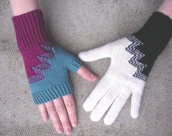 Deco Gloves and Fingerless Mitts (PDF knitting pattern)