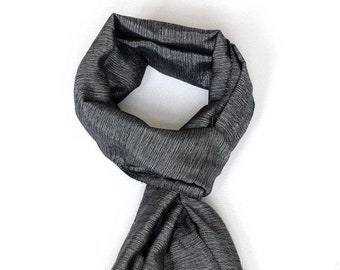 La chancellerie en anthracite - Foulard en coton / soie