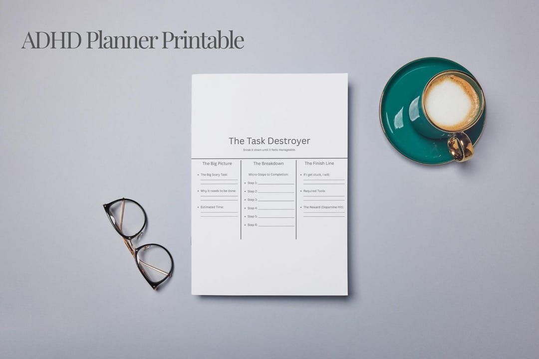 ADHD Planner Printable, Executive Function Tool, Daily Reset, Brain ...