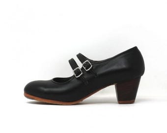 Professioneller Flamencoschuh mit Schnallen und kubanischem Absatz - Senovilla