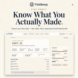 Control de pedidos y gastos de Etsy / Panel de ganancias del vendedor