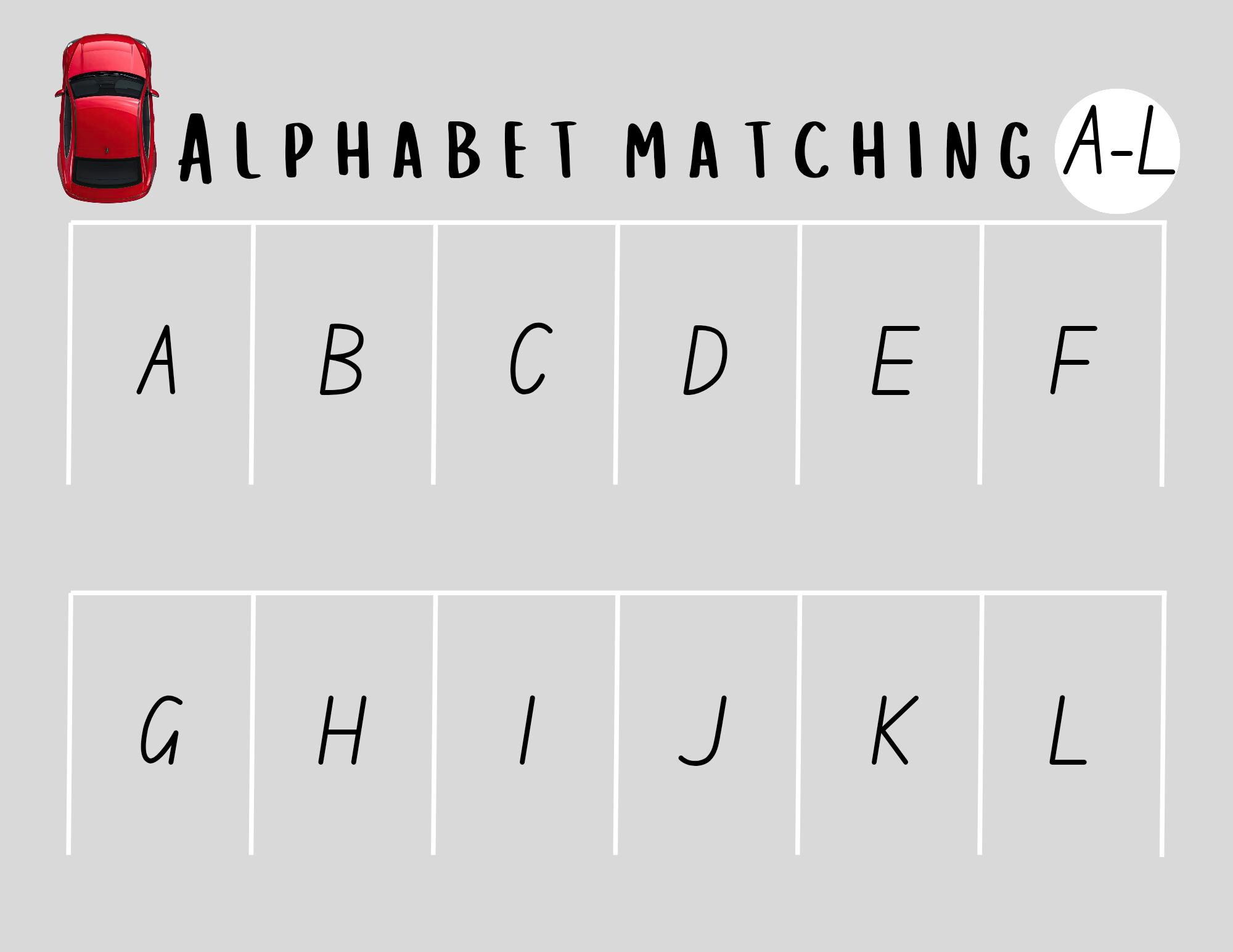 Vehicle Alphabet Matching Game | Uppercase Lowercase Letter Activity ...