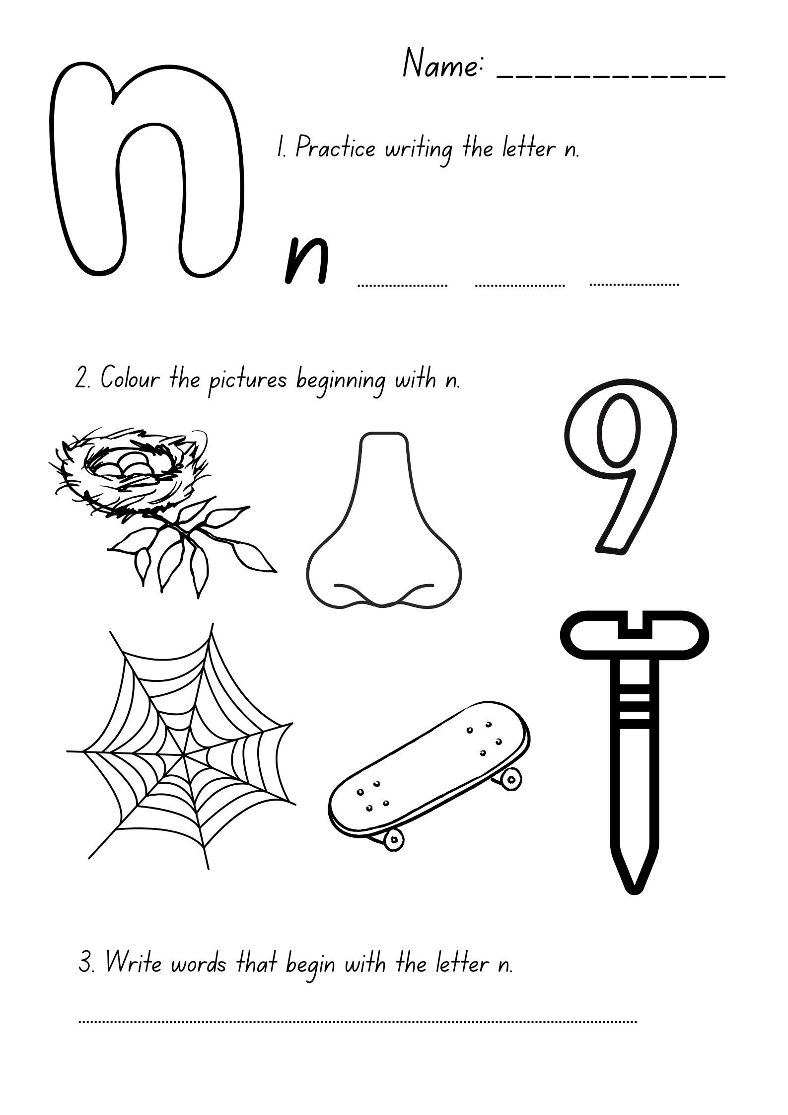 SATPIN Phonics Worksheets | Colour and Write | Kindergarten & Preschool ...