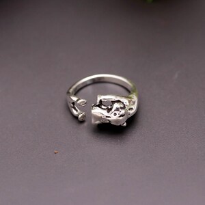 Handcrafted 925 Sterling Silver Hippo Ring