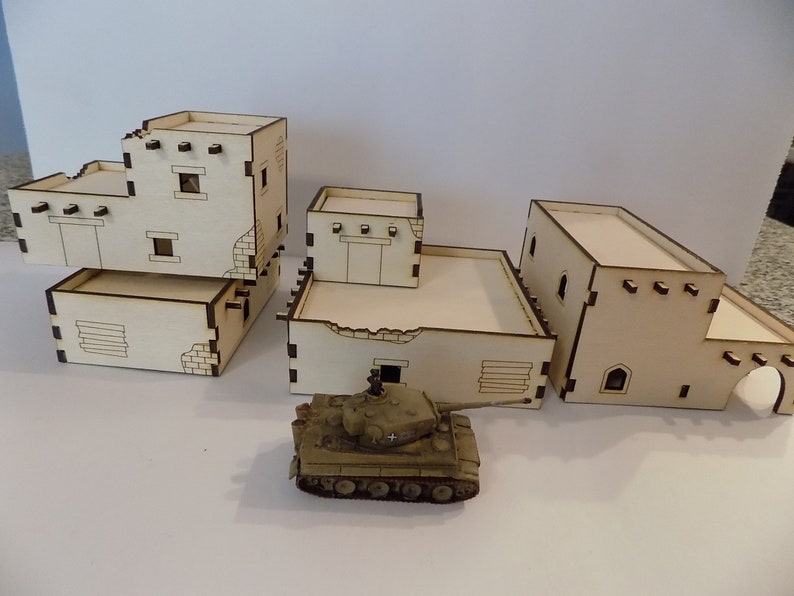15mm laser cut Desert buildings kit good for FOW Ancients Etsy