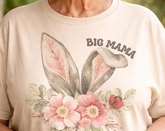 Big Mama blommig kanintröja, akvarell vårdesign (unisex S-XL)