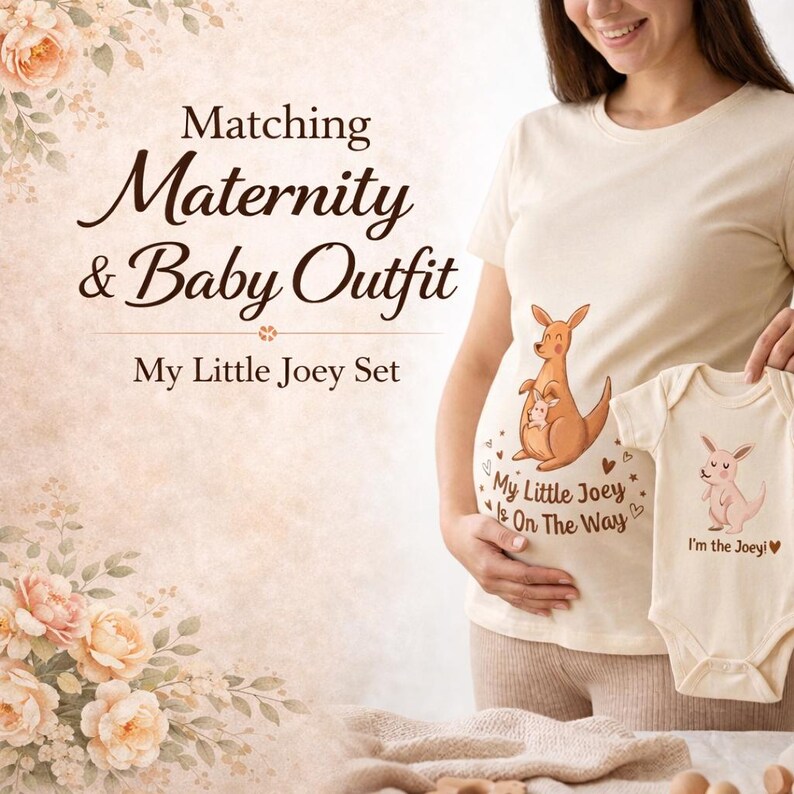 Personlig känguru-graviditetströja, My Little Joey-tillkännagivandetröja bild 2