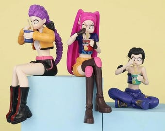 K-Pop Demon Hunter Trio Figures – Anime PVC Desk Decor (Mira, Rumi, Zoe)