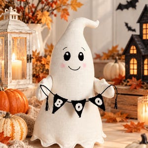 Halloween-Geister-Nähvorlage, BUH-Girlande (PDF)