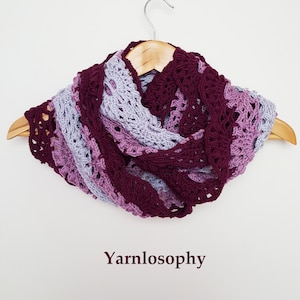 Cowl crochet pattern easy shawl pattern easy infinity scarf toddler child girl teen adult size