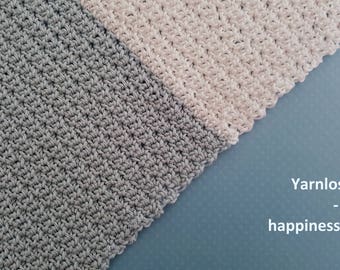 Patrón de manta de crochet a rayas patrón afgano para bebé