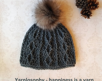 Man crochet hat pattern cable