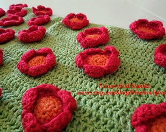 Flower baby blanket pattern - simple crochet project