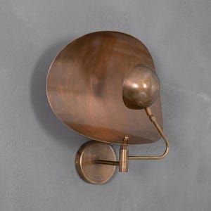 Mid century Light Italian Sputnik Raw Brass Modern Wall Fixture Focus Handmade