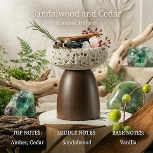 Personalisierte Kristallstein Diffusor für ätherisches Öl, individuell graviertes Holz Aromatherapie-Set