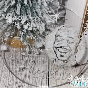 Weihnachtsdenmalverzierung - personifiziertes Erinnerungs-Andenken - in liebevoller Erinnerung Ornament - individuelles Erinnerungsgeschenk
