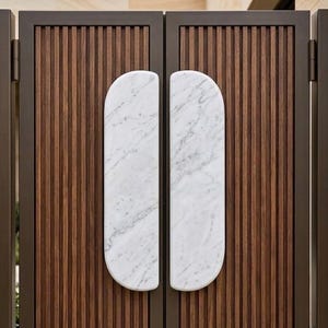 Carrara marmeren deurgrepen | Handgemaakte luxe marmeren handgrepen | Op maat gemaakte kastdeurgrepen | Moderne voordeur | Deurbeslag voor huisdecoratie