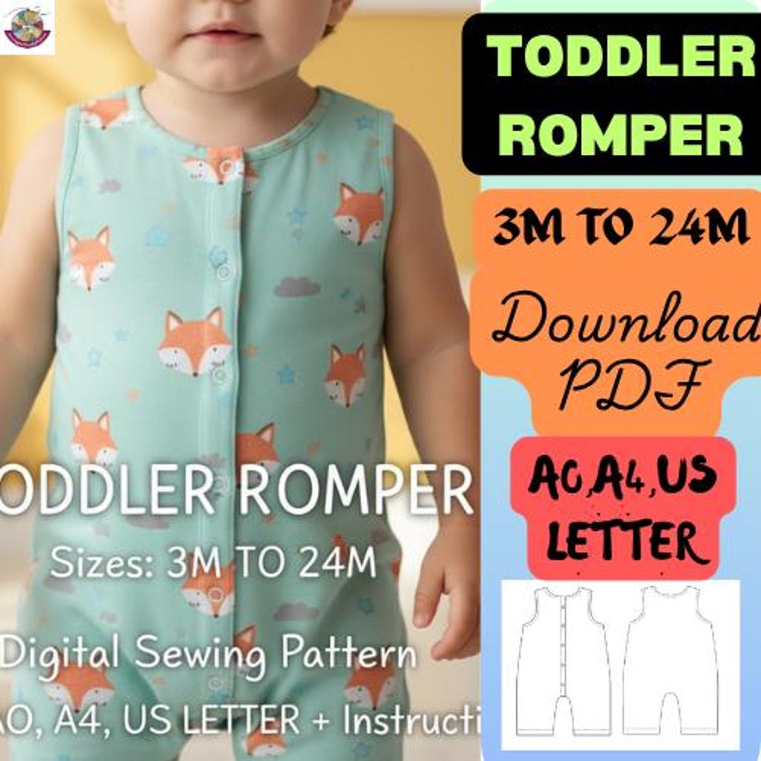 Baby Sewing Pattern PDF 2M–24M – Toddler Outfit Pattern, DIY Baby ...