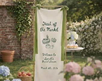 Möhippa-banderoll, nybakad skylt med tema, personlig välkomstdekoration i linne