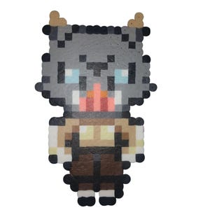 Inosuke Demonslayer 5&quot; Refrigerator Locker Magnets Keychains Coasters Perler Bead Pixelated Decorations