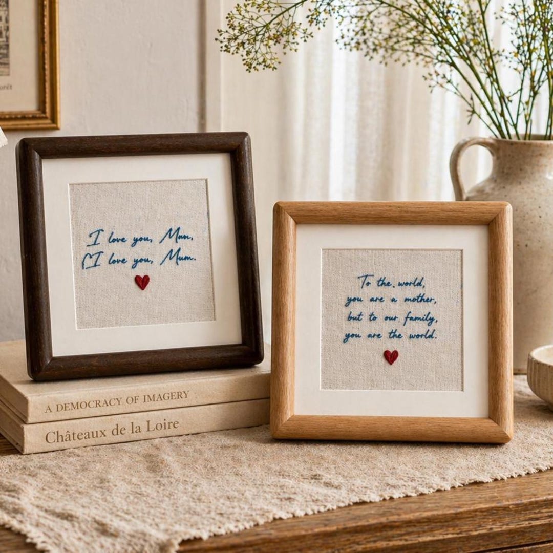 Custom Handwriting Gift, Embroidered Note Keepsake, Memorial ...